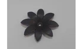 Flor 30mm  Marrón oscuro / Hilos y Cordones, Cuero y piel