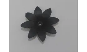 Flor 30mm Gris oscuro / Hilos y Cordones, Cuero y piel