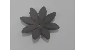 Flor 30mm Gris claro / Hilos y Cordones, Cuero y piel