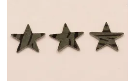 Estrella Piel Tintada 27mm Cebra Gris / Hilos y Cordones, Cuero y piel