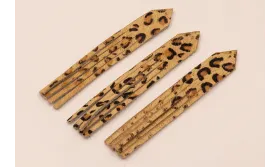 Fleco Piel tintada 92mm largo Leopardo / Hilos y Cordones, Cuero y piel