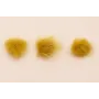 Pompón Pelo 30mm mostaza / Hilos y Cordones, Cuero y piel