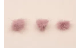 Pompón Pelo 30mm lila / Hilos y Cordones, Cuero y piel