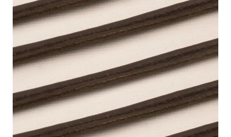 Cuero cosido relleno de Algodón de 3mm Marrón / Hilos y Cordones, Cuero y piel