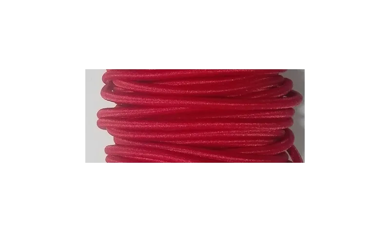Cordón Goma Alta Calidad 3mm ROJO CORAL / Hilos y Cordones, Cordón de goma
