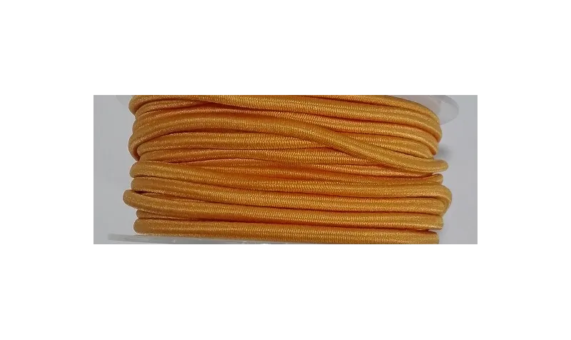 Cordón Goma Alta Calidad 3mm Naranja Pálido / Hilos y Cordones, Cordón de goma