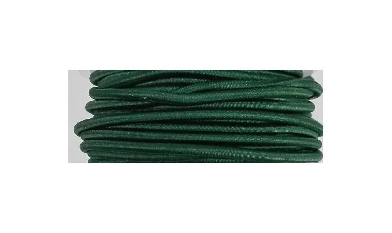 Cordón Goma Alta Calidad 3mm Verde Oscuro / Hilos y Cordones, Cordón de goma
