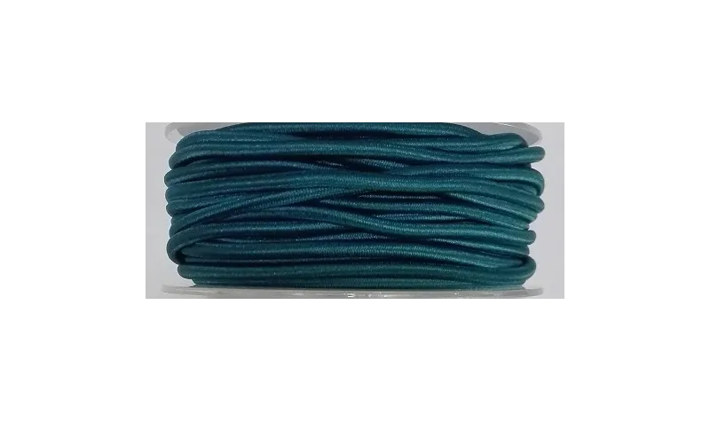Cordón Goma Alta Calidad 3mm Azul Petróleo / Hilos y Cordones, Cordón de goma