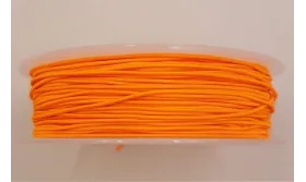 Cordón de Goma 1mm  Naranja Fluor / Hilos y Cordones, Cordón de goma
