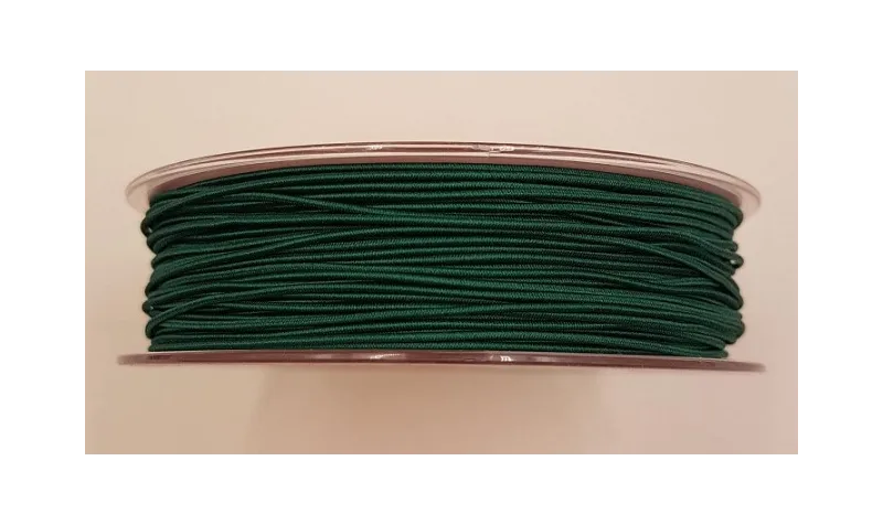 Cordón de Goma 1mm verde inglés / Hilos y Cordones, Cordón de goma