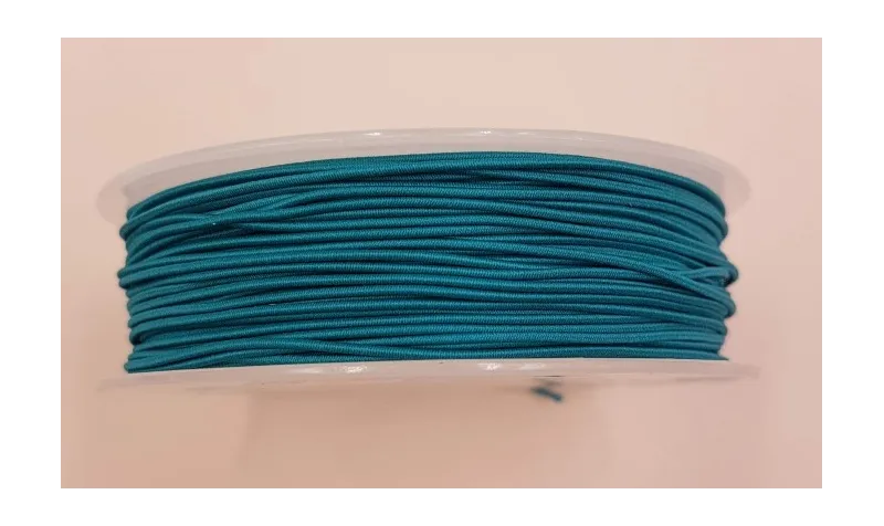 Cordón de Goma 1mm  Azul turquesa / Hilos y Cordones, Cordón de goma