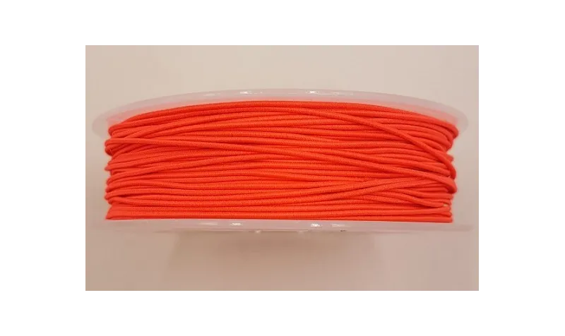Cordón de Goma 1mm  Coral Fluor / Hilos y Cordones, Cordón de goma
