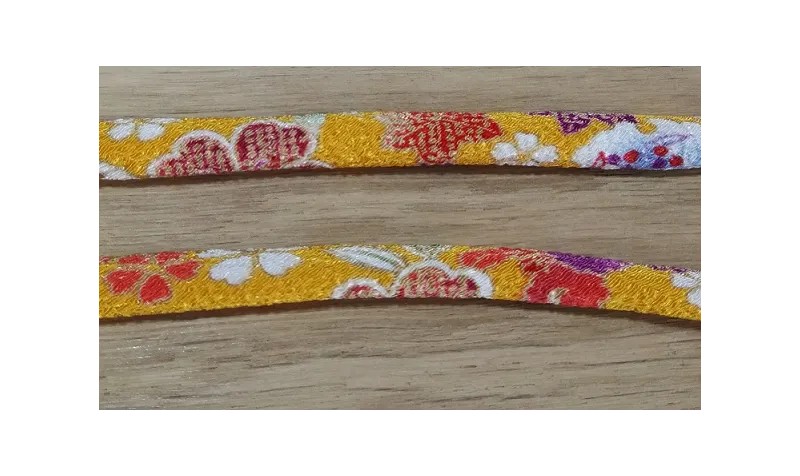 Lazo tubo Kimono amarillo / Lazos
