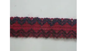 Cinta étnica 15mm base Roja / Lazos