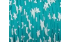 Cinta tubular Liberty 4mm turquesa+flor blanca / Lazos