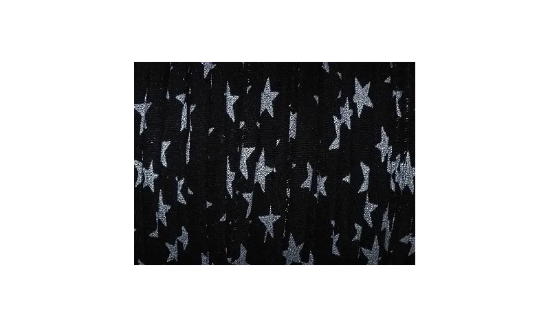 Lazo espaqueti 4mm liberty estrellas negras / Lazos