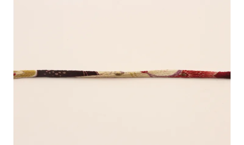 Lazo Tubo Kimono 3mm Granates, verdes y cremas