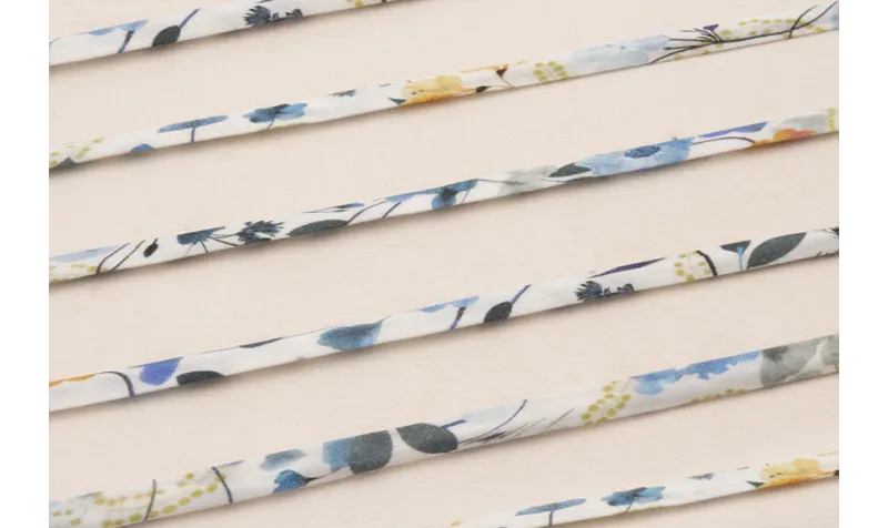 Lazo Liberty 4mm Azul Blanco y Amarillo / Lazos