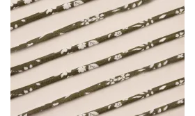 Lazo Liberty 4mm verde osuro y flores blancas / Lazos