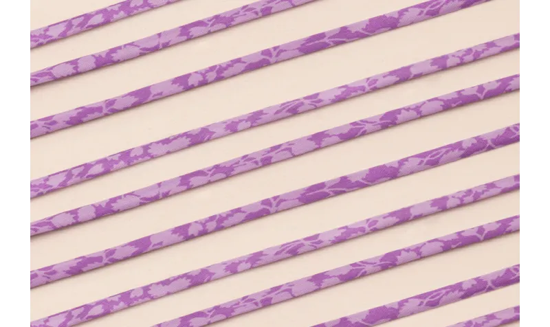 Lazo 4mm Liberty Flores Morados y Lilas / Lazos