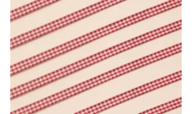 Lazo de Mini Vichy 5mm cuadros Burdeos / Lazos