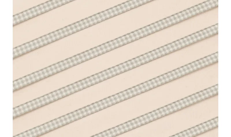 Lazo de Mini Vichy 5mm cuadros Grises / Lazos