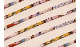 Lazo 4mm Liberty FloresMulticolor Rojizo Azul / Lazos