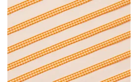 Lazo de Mini Vichy 5mm cuadros Naranja / Lazos