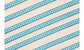 Lazo de Mini Vichy 5mm cuadros Azules / Lazos