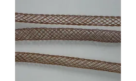 Malla tubular hueca 4mm marrón / Pita