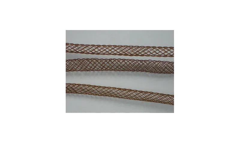 Malla tubular hueca 4mm marrón / Pita