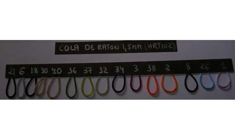 COLA RATON 1,5MM Naranja / Hilos y Cordones, Cola de ratón