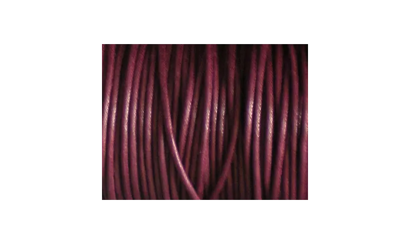 SIMIL CUERO 2MM GRANATE / Hilos y Cordones, Algodón / Símil