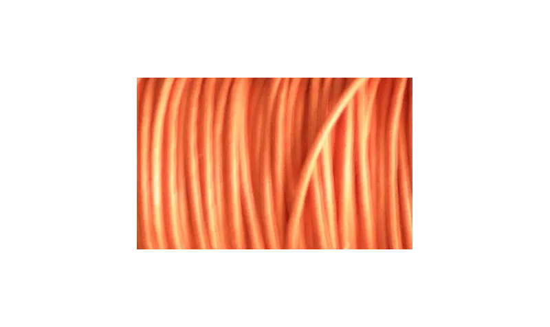 SIMIL CUERO 2MM NARANJA / Hilos y Cordones, Algodón / Símil