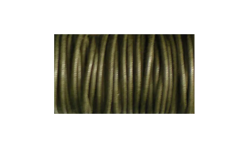 SIMIL CUERO 2MM KAKI / Hilos y Cordones, Algodón / Símil