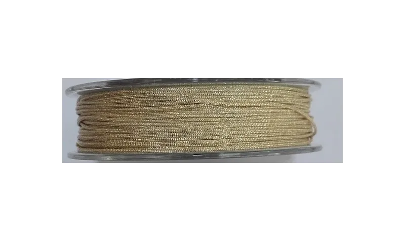 Hilo Macramé metálico dorado pálido 0,85mm Hilo Macramé metálico dorado pálido 0,85mm