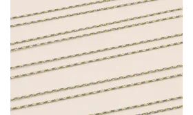 MicroDriza 0,9mm Turquesa, crema y oro / Hilos y Cordones, Algodón / Símil