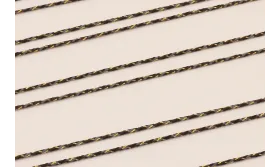 MicroDriza 0,9mm Azul marino Oro / Hilos y Cordones, Algodón / Símil