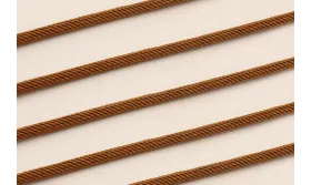 Cordón retorcido trenzado 4mm Color Marrón / Hilos y Cordones, Algodón / Símil