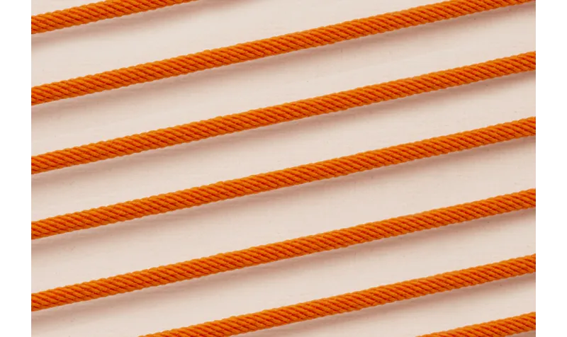 Cordón retorcido trenzado 3mm Naranja / Hilos y Cordones, Algodón / Símil