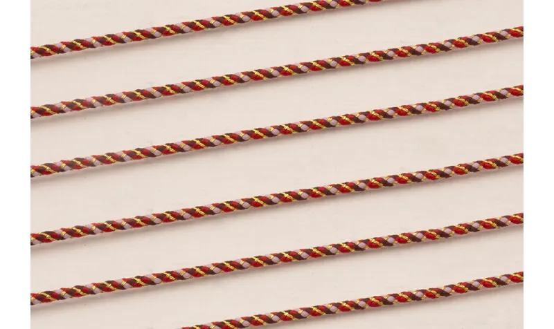 Driza 2mm Hilo Metálico Rojizo y Rosa / Hilos y Cordones, Algodón / Símil