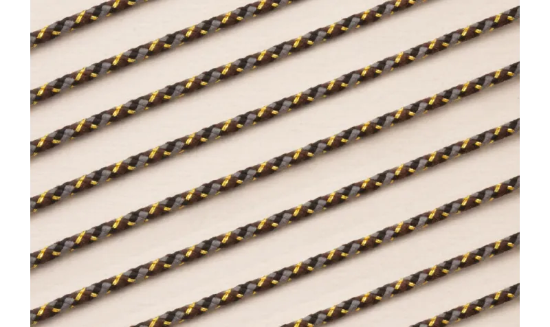 Driza 2mm Hilo Metálico Marrón, Gris y Dorado