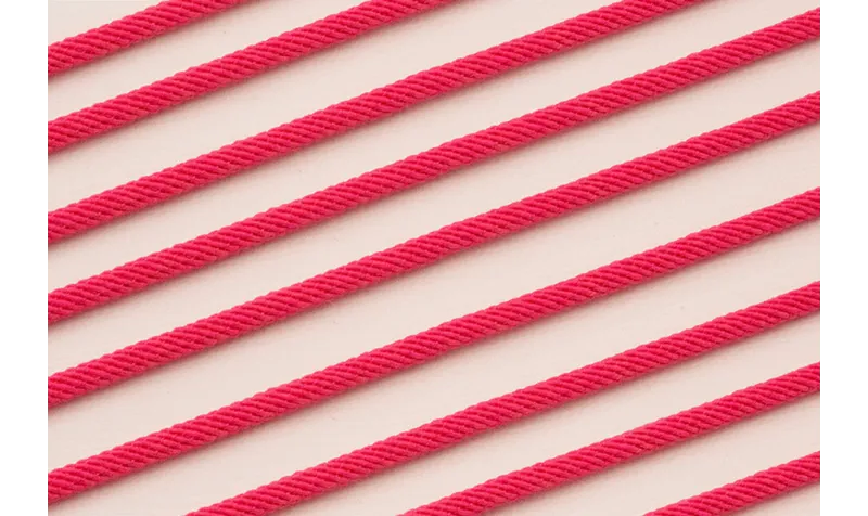 Cordón retorcido trenzado 3mm color Fuxia / Hilos y Cordones, Algodón / Símil