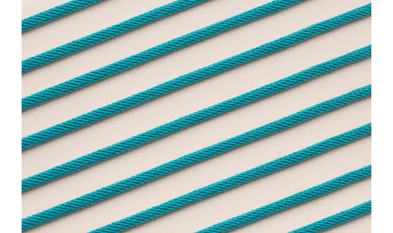 Cordón retorcido trenzado 3mm color Turquesa / Hilos y Cordones, Algodón / Símil