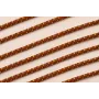 Cordón de 3mm Marrón con hilo dorado / Hilos y Cordones, Algodón / Símil