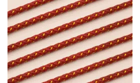 Cordón de 3mm Color Teja con hilo dorado / Hilos y Cordones, Algodón / Símil