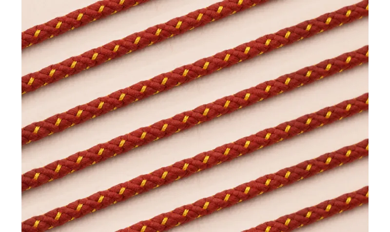 Cordón de 3mm Color Teja con hilo dorado / Hilos y Cordones, Algodón / Símil