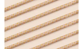 Cordón de 3mm con Hilo Dorado Color Beige / Hilos y Cordones, Algodón / Símil