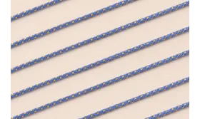Cordón de 1,5mm con Hilo Dorado Color Azul / Hilos y Cordones, Algodón / Símil