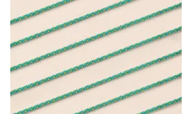 Cordón de 1,5mm con Hilo Dorado Color Turquesa / Hilos y Cordones, Algodón / Símil